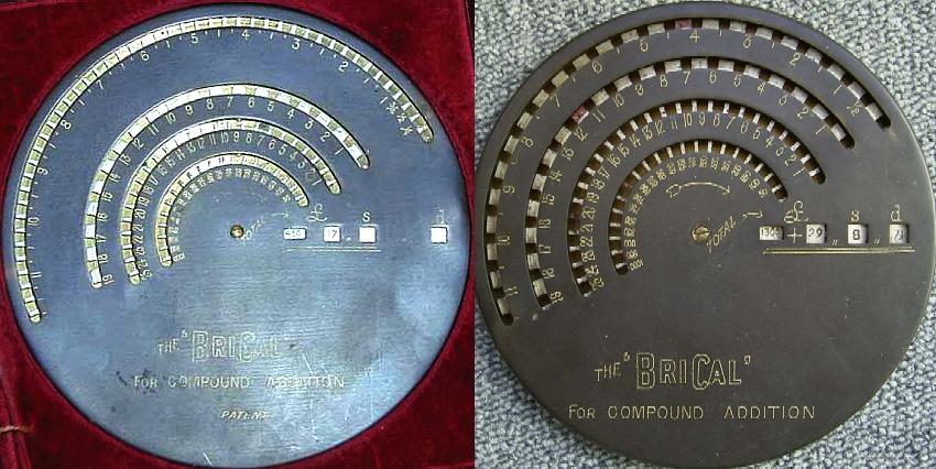 British Calculators BriCal for Compound Addition Older Models Bri-Cal source: calculators.szrek and V. Geppert